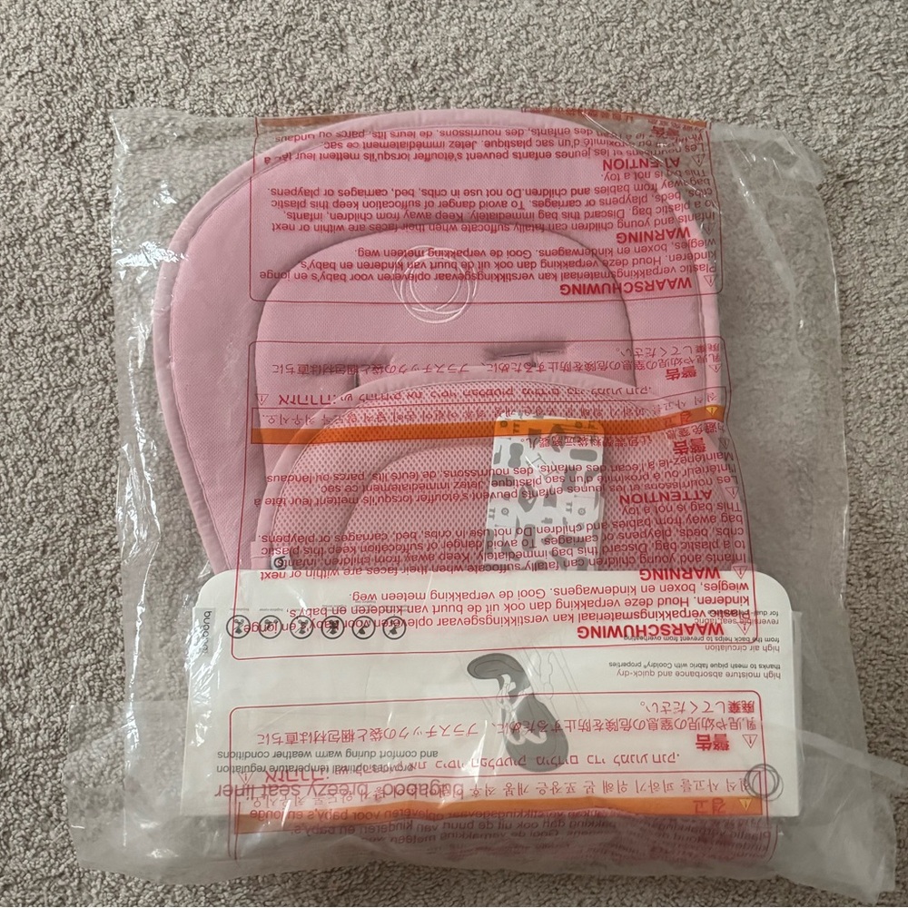 Bugaboo Breeze Seat Liner pink Padded Breathable MSRP $85 New.